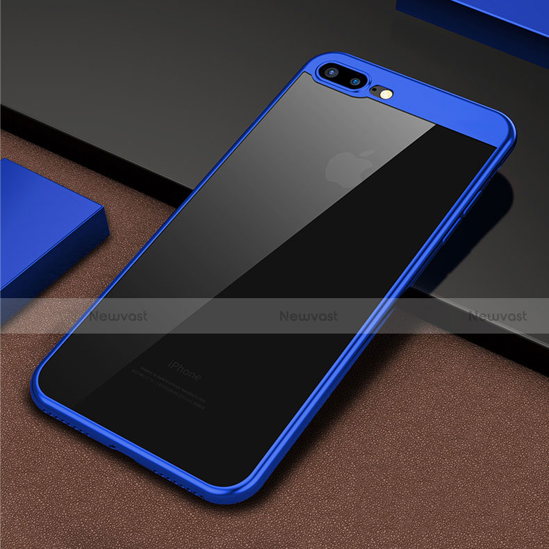 Ultra-thin Silicone Gel Soft Case 360 Degrees Z03 for Apple iPhone 7 Plus Blue