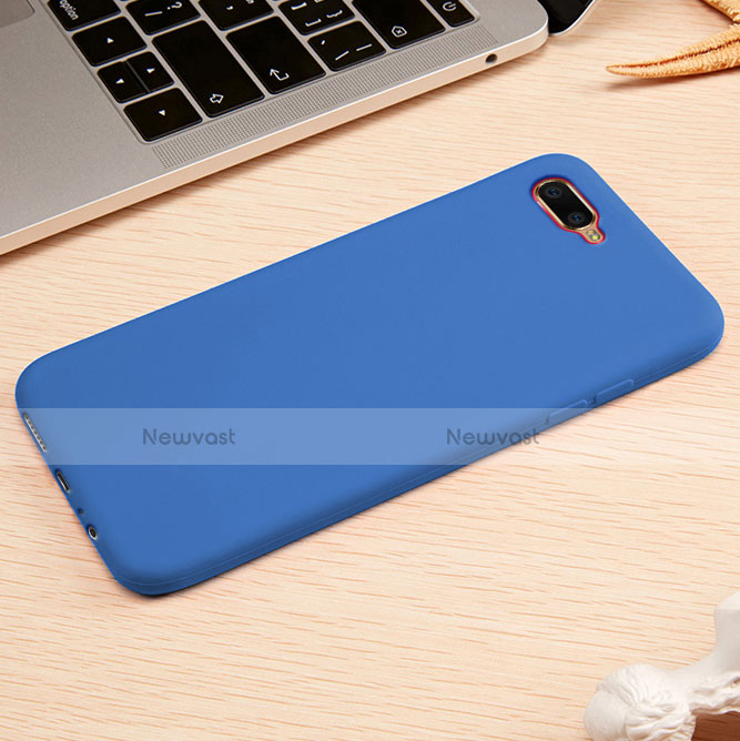 Ultra-thin Silicone Gel Soft Case Cover A01 for Oppo K1 Blue