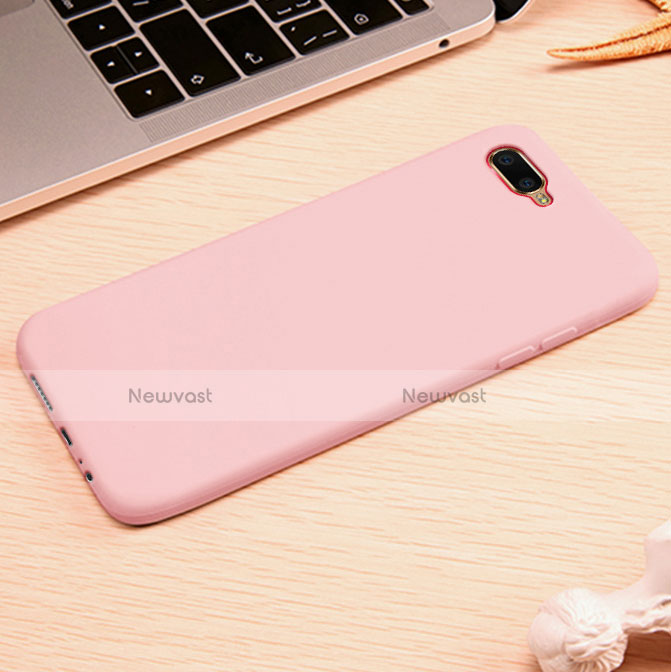 Ultra-thin Silicone Gel Soft Case Cover A01 for Oppo R15X Pink