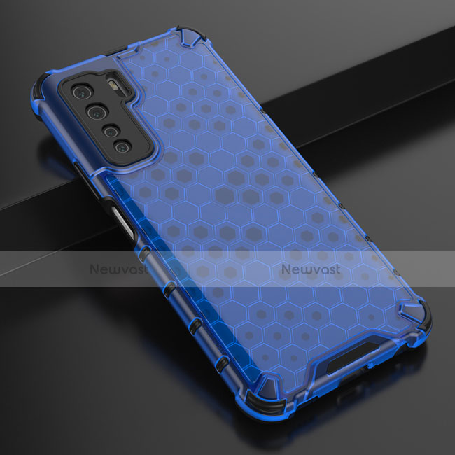 Ultra-thin Silicone Gel Soft Case Cover C01 for Huawei Nova 7 SE 5G Blue