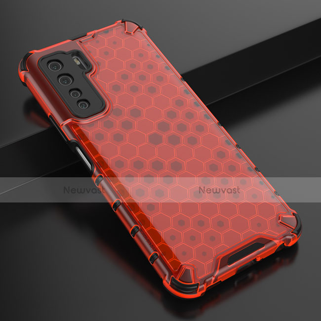 Ultra-thin Silicone Gel Soft Case Cover C01 for Huawei Nova 7 SE 5G Red