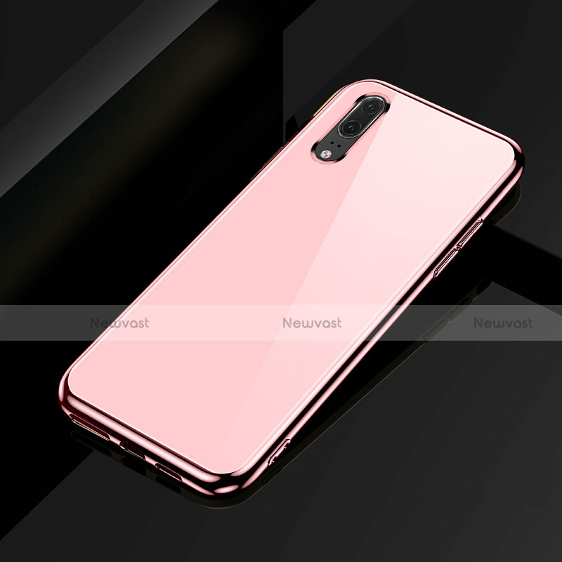 Ultra-thin Silicone Gel Soft Case Cover C02 for Huawei P20 Rose Gold