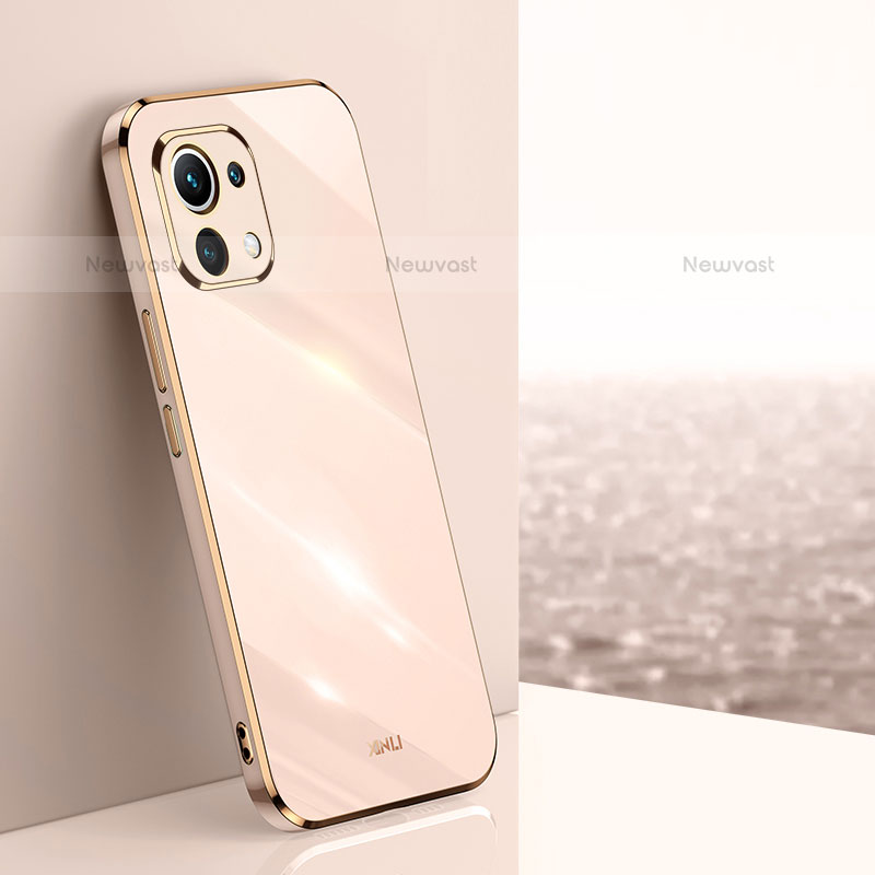 Ultra-thin Silicone Gel Soft Case Cover C03 for Xiaomi Mi 11 Lite 4G Gold