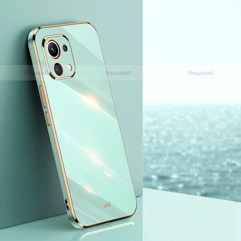 Ultra-thin Silicone Gel Soft Case Cover C03 for Xiaomi Mi 11 Lite 4G Green