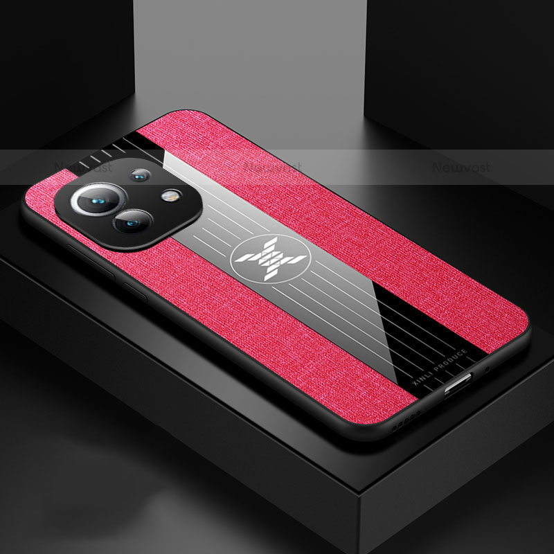 Ultra-thin Silicone Gel Soft Case Cover C04 for Xiaomi Mi 11 Lite 5G Red