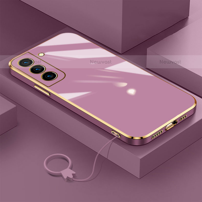 Ultra-thin Silicone Gel Soft Case Cover M01 for Samsung Galaxy S22 5G Purple