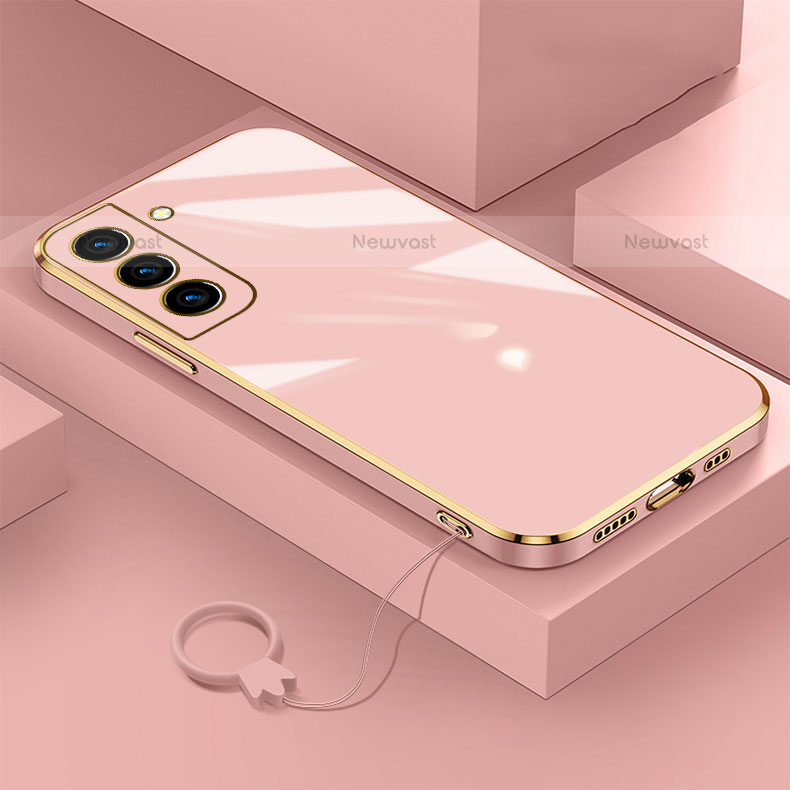 Ultra-thin Silicone Gel Soft Case Cover M01 for Samsung Galaxy S22 5G Rose Gold