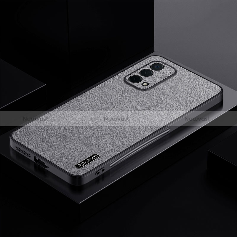 Ultra-thin Silicone Gel Soft Case Cover PB1 for Oppo A54 5G Gray