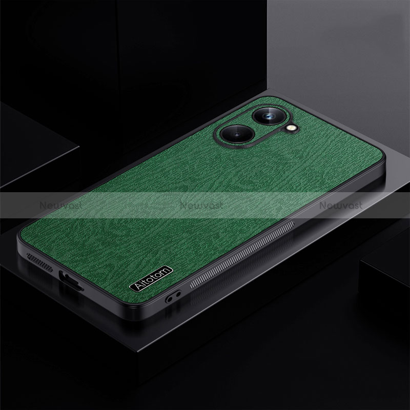 Ultra-thin Silicone Gel Soft Case Cover PB1 for Realme 10 Pro 5G Green