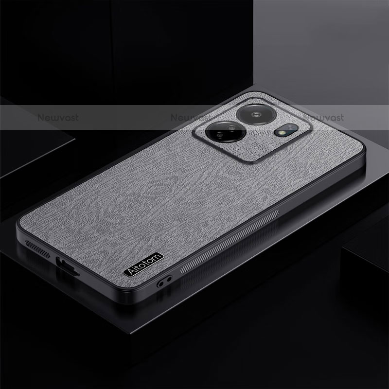 Ultra-thin Silicone Gel Soft Case Cover PB1 for Xiaomi Poco C65 Gray