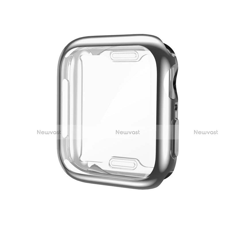 Ultra-thin Silicone Gel Soft Case Cover S01 for Apple iWatch 5 40mm Silver