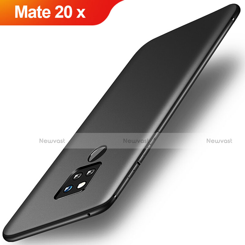 Ultra-thin Silicone Gel Soft Case Cover S01 for Huawei Mate 20 X 5G Black