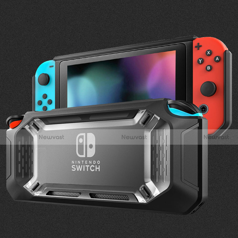 Ultra-thin Silicone Gel Soft Case Cover S01 for Nintendo Switch Black