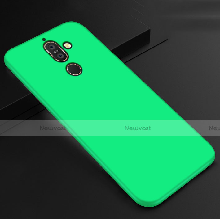 Ultra-thin Silicone Gel Soft Case Cover S01 for Nokia 7 Plus Green