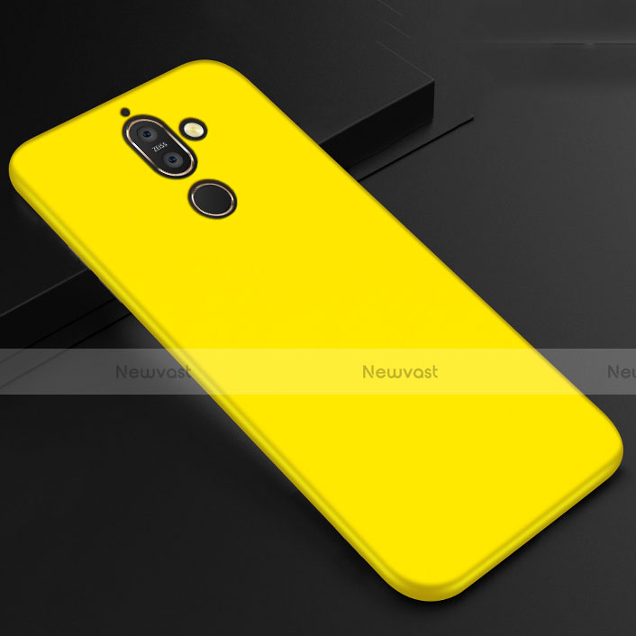 Ultra-thin Silicone Gel Soft Case Cover S01 for Nokia 7 Plus Yellow