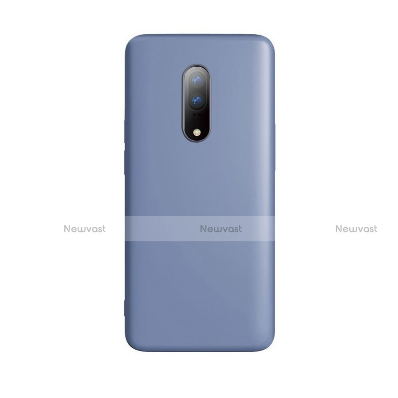 Ultra-thin Silicone Gel Soft Case Cover S01 for OnePlus 7 Blue