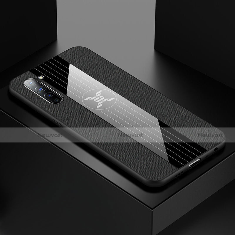 Ultra-thin Silicone Gel Soft Case Cover S01 for Oppo K7 5G Black