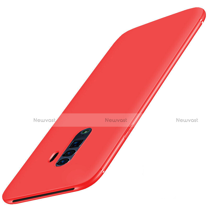 Ultra-thin Silicone Gel Soft Case Cover S01 for Oppo Reno 10X Zoom Red