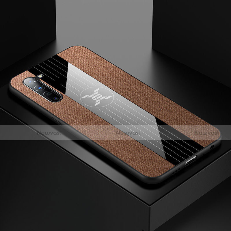 Ultra-thin Silicone Gel Soft Case Cover S01 for Oppo Reno3 Brown