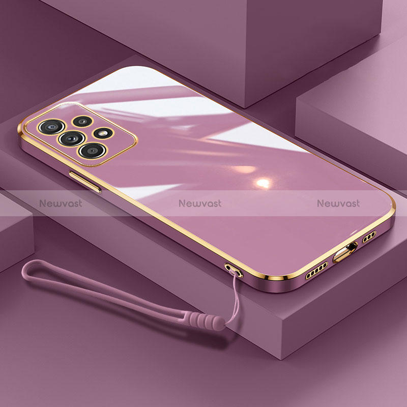 Ultra-thin Silicone Gel Soft Case Cover S01 for Samsung Galaxy A13 4G Purple