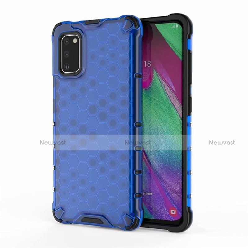 Ultra-thin Silicone Gel Soft Case Cover S01 for Samsung Galaxy A41 Blue