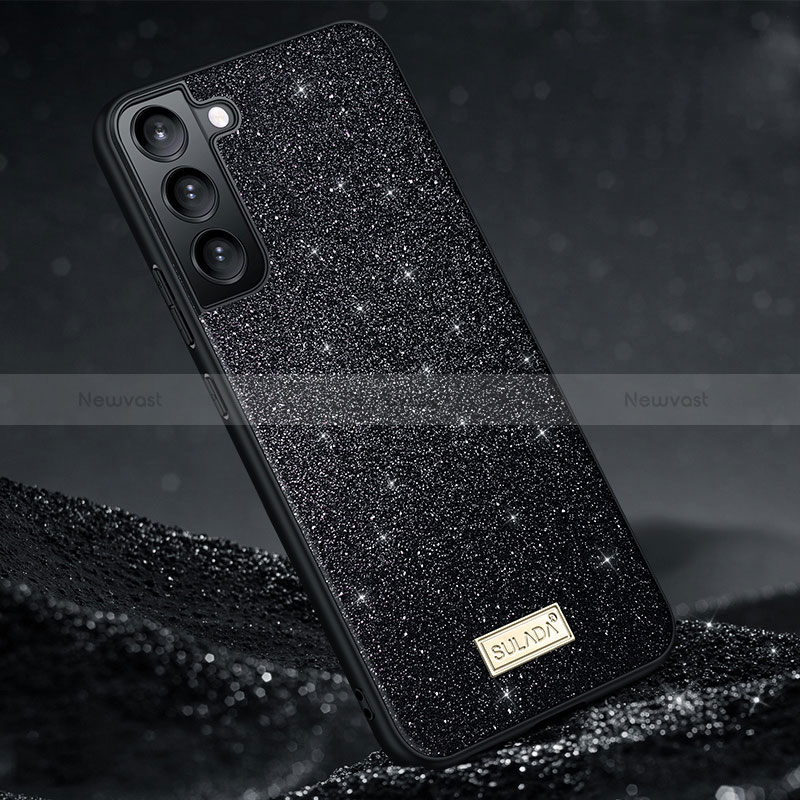 Ultra-thin Silicone Gel Soft Case Cover S01 for Samsung Galaxy S22 Plus 5G Black