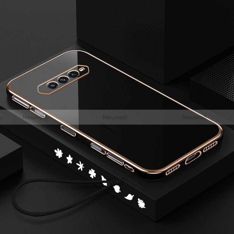 Ultra-thin Silicone Gel Soft Case Cover S01 for Xiaomi Black Shark 4S 5G Black