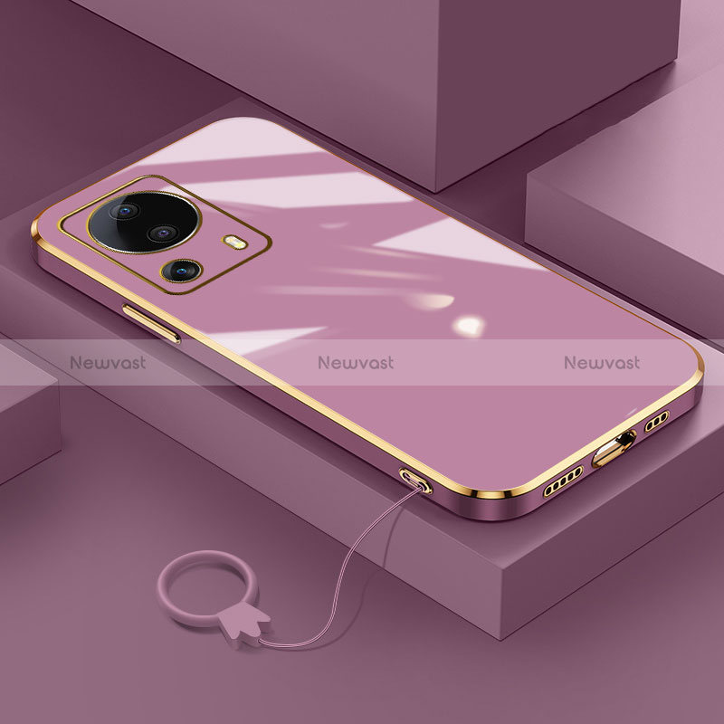 Ultra-thin Silicone Gel Soft Case Cover S01 for Xiaomi Civi 2 5G Purple