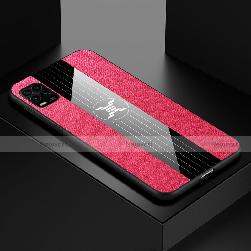 Ultra-thin Silicone Gel Soft Case Cover S01 for Xiaomi Mi 10 Lite Hot Pink