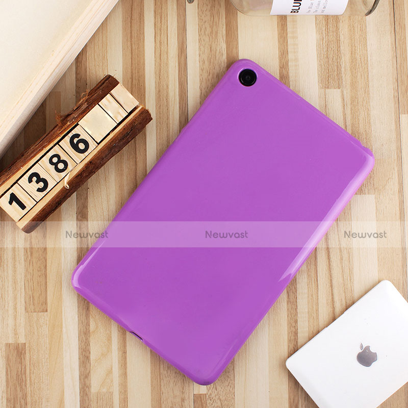 Ultra-thin Silicone Gel Soft Case Cover S01 for Xiaomi Mi Pad Purple