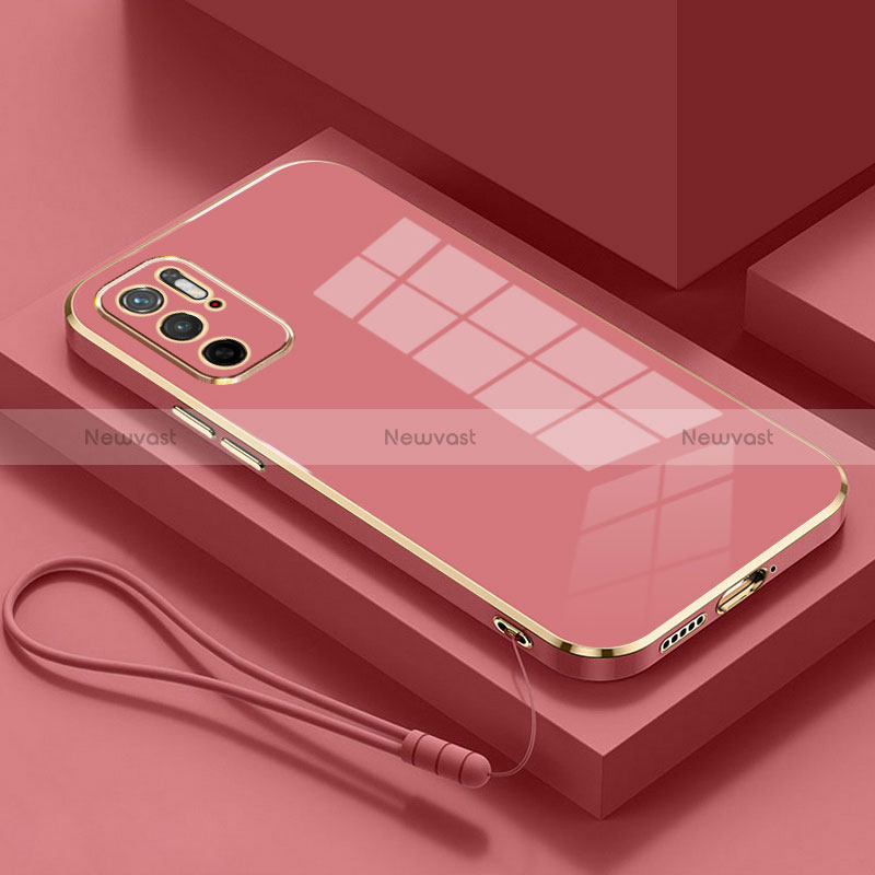 Ultra-thin Silicone Gel Soft Case Cover S01 for Xiaomi POCO M3 Pro 5G Red