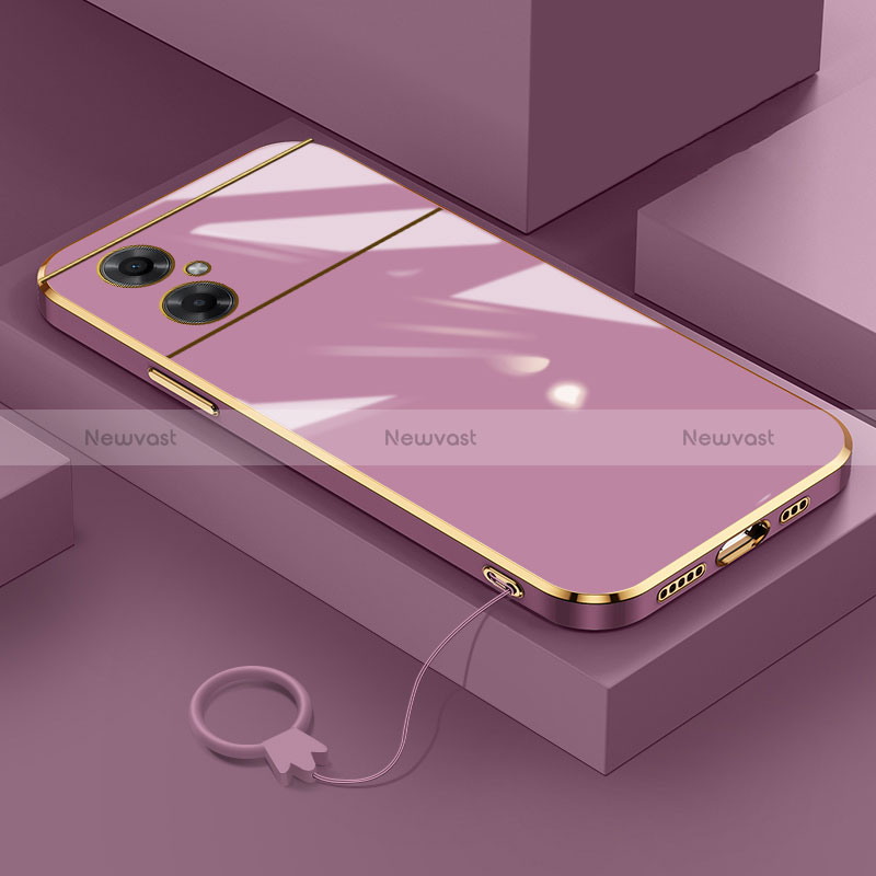 Ultra-thin Silicone Gel Soft Case Cover S01 for Xiaomi Poco M4 5G Purple