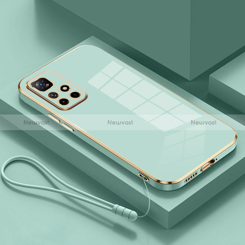 Ultra-thin Silicone Gel Soft Case Cover S01 for Xiaomi Poco M4 Pro 5G Green