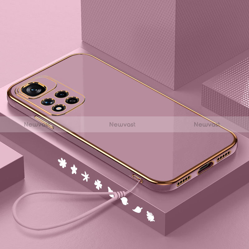 Ultra-thin Silicone Gel Soft Case Cover S01 for Xiaomi Poco X4 NFC Purple