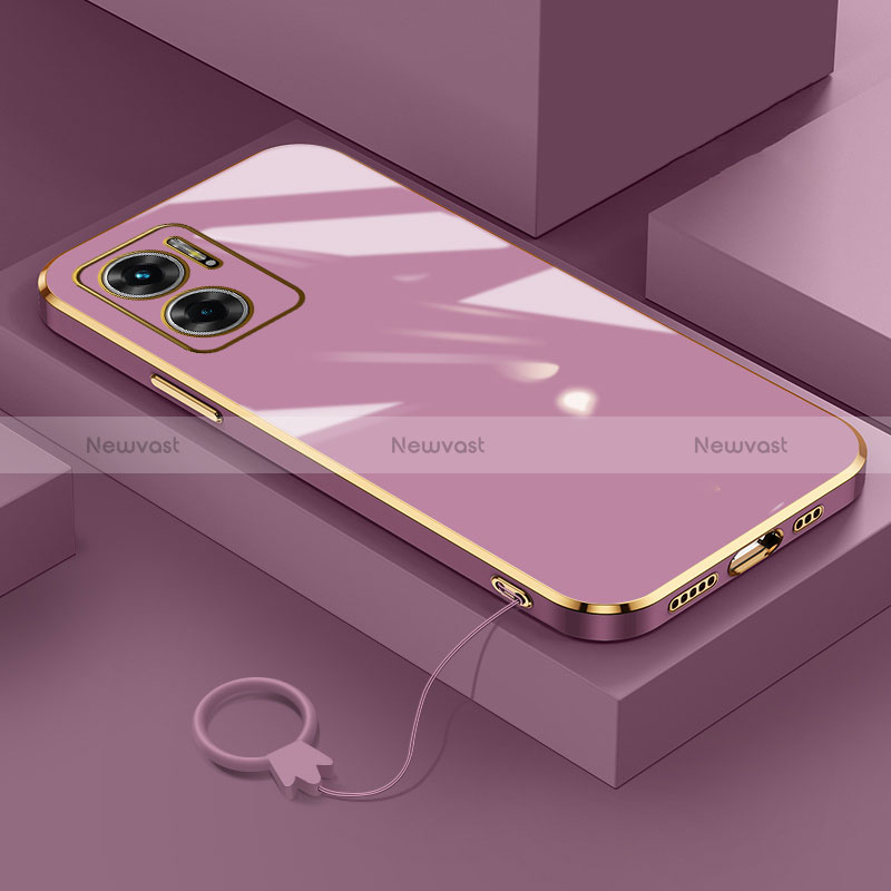 Ultra-thin Silicone Gel Soft Case Cover S01 for Xiaomi Redmi 10 5G Purple