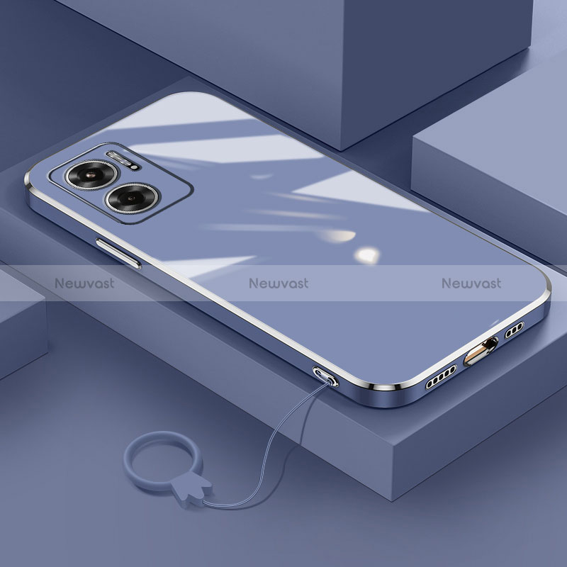 Ultra-thin Silicone Gel Soft Case Cover S01 for Xiaomi Redmi 11 Prime 5G Lavender Gray