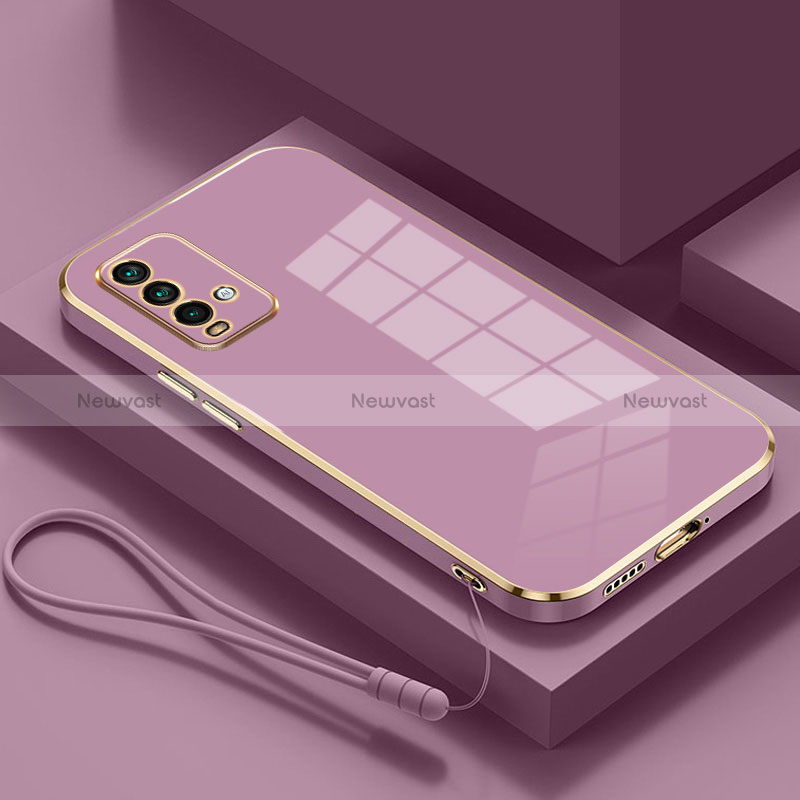 Ultra-thin Silicone Gel Soft Case Cover S01 for Xiaomi Redmi 9 Power Purple