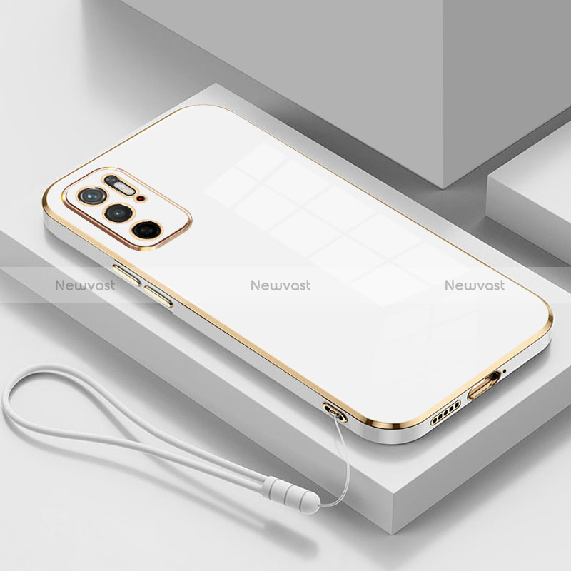 Ultra-thin Silicone Gel Soft Case Cover S01 for Xiaomi Redmi Note 10 5G White