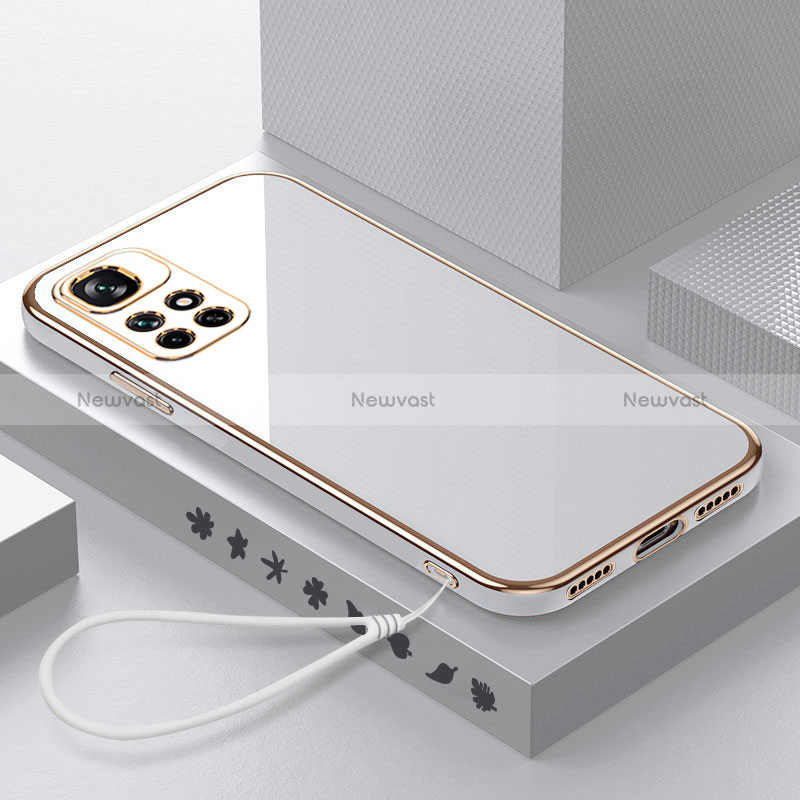 Ultra-thin Silicone Gel Soft Case Cover S01 for Xiaomi Redmi Note 11 4G (2021) White