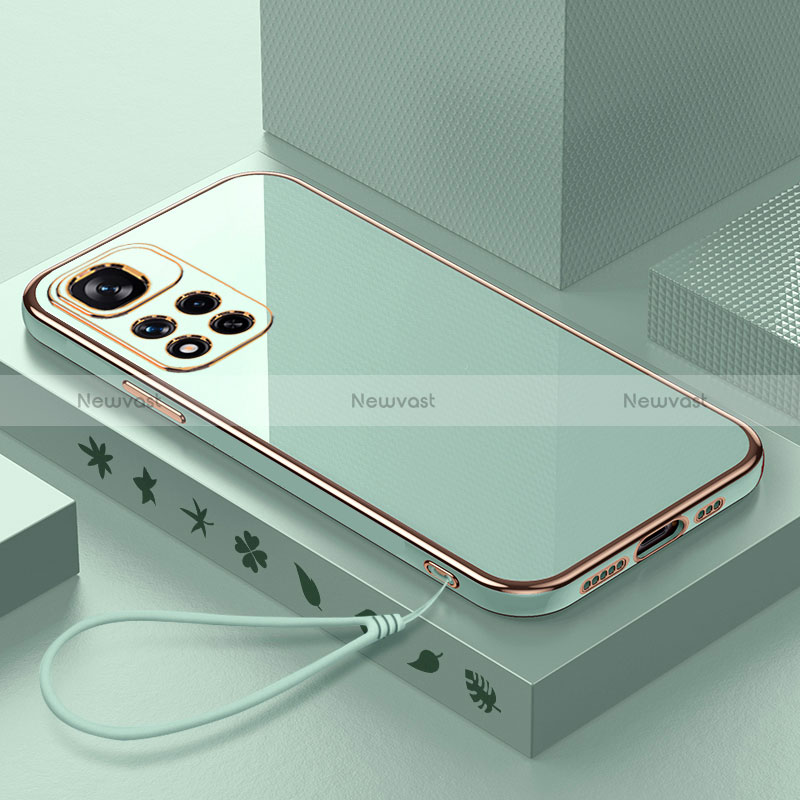 Ultra-thin Silicone Gel Soft Case Cover S01 for Xiaomi Redmi Note 11 Pro+ Plus 5G Green