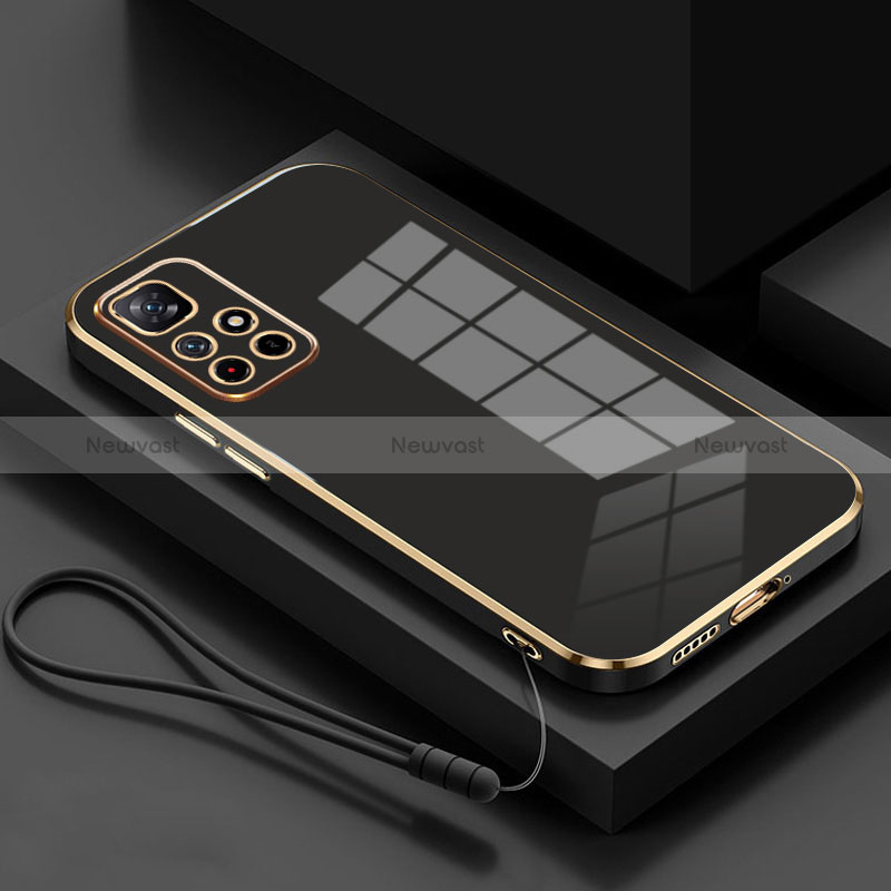 Ultra-thin Silicone Gel Soft Case Cover S01 for Xiaomi Redmi Note 11T 5G Black