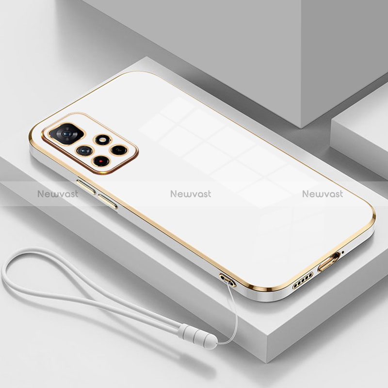 Ultra-thin Silicone Gel Soft Case Cover S01 for Xiaomi Redmi Note 11T 5G White