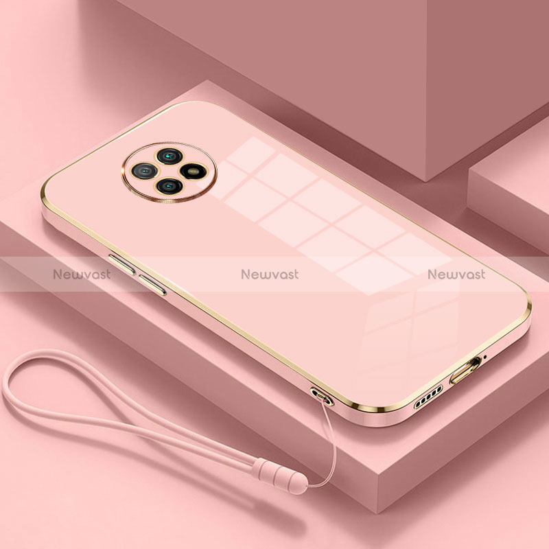 Ultra-thin Silicone Gel Soft Case Cover S01 for Xiaomi Redmi Note 9 5G Pink