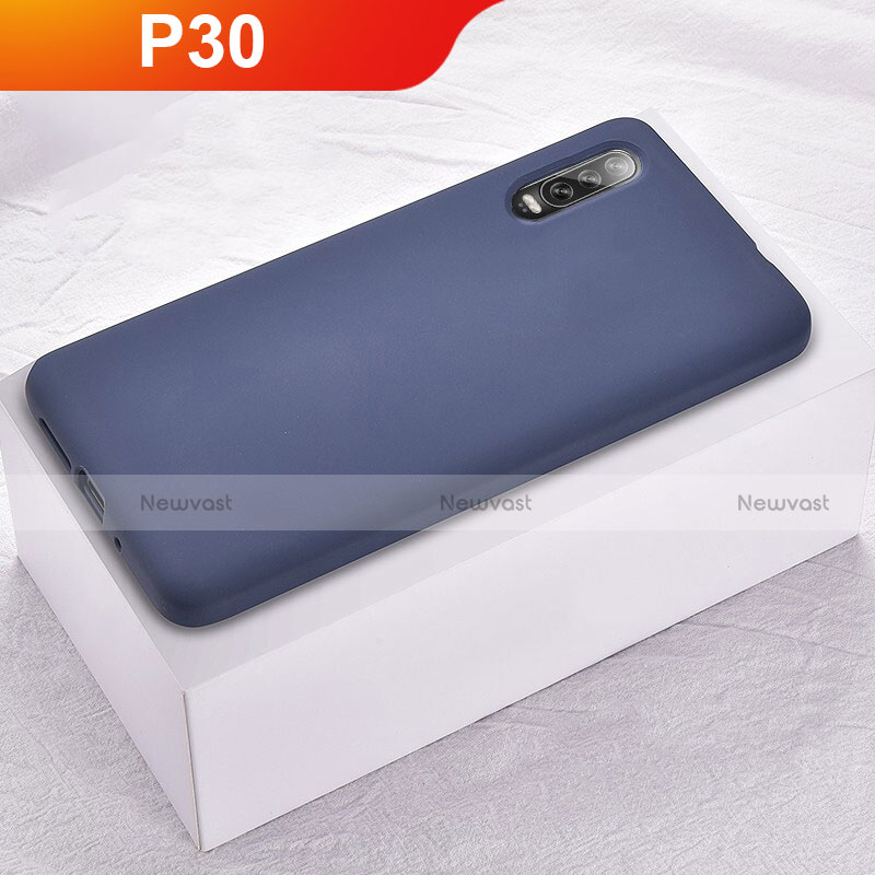 Ultra-thin Silicone Gel Soft Case Cover S02 for Huawei P30 Blue