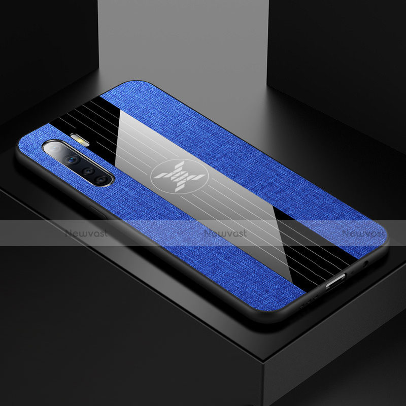 Ultra-thin Silicone Gel Soft Case Cover S02 for Oppo A91 Blue