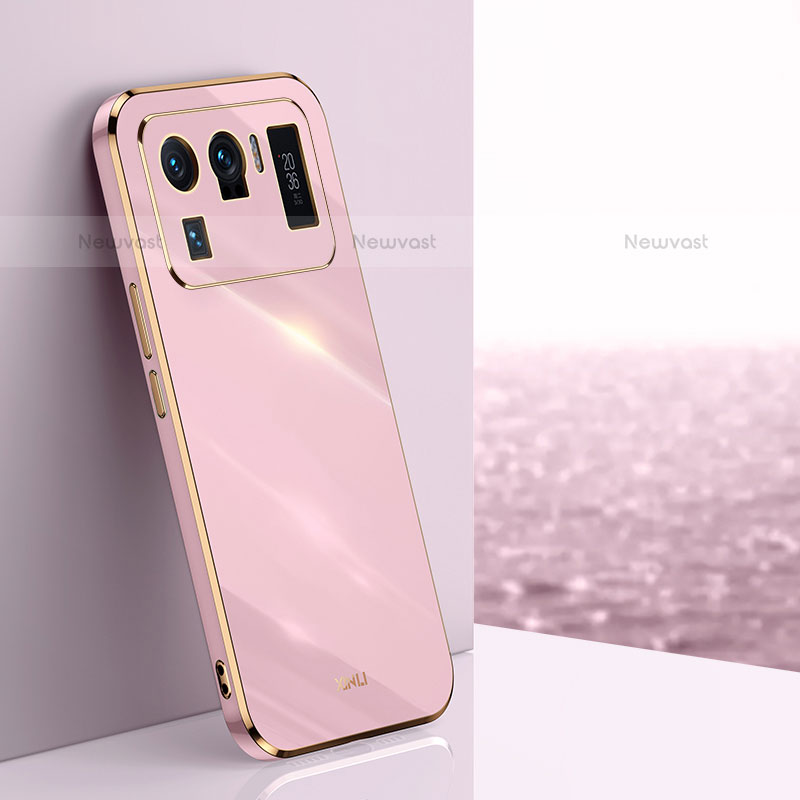 Ultra-thin Silicone Gel Soft Case Cover S02 for Xiaomi Mi 11 Ultra 5G Pink