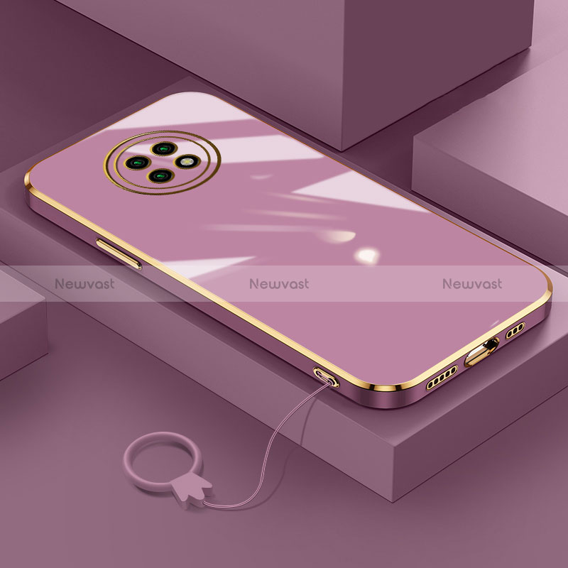 Ultra-thin Silicone Gel Soft Case Cover S02 for Xiaomi Redmi Note 9 5G Purple