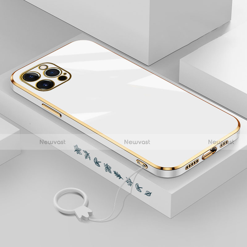 Ultra-thin Silicone Gel Soft Case Cover S03 for Apple iPhone 13 Pro White