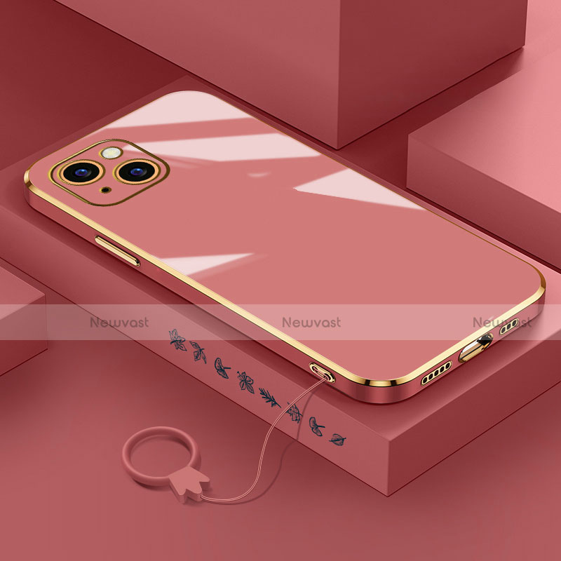 Ultra-thin Silicone Gel Soft Case Cover S03 for Apple iPhone 14 Plus Red