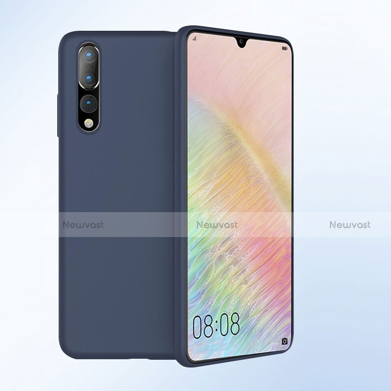 Ultra-thin Silicone Gel Soft Case Cover S03 for Huawei P20 Pro Blue